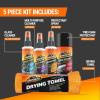 image:imageArmor All Car Wash and Car Interior Cleaner Kit Includes Towel Tire Foam Glass Spray Protectant Spray and Cleaning Spray Multicolor 5 Count Pack of 1Quick Clean Kit 6pc