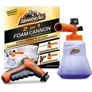 image:imageArmor All 2in1 Foam Cannon Kit Car Cleaning Kit Connects to Power Washers and Garden Hoses for Vehicle Cleaning Includes Foam Cannon Foam Applicator and Ergonomic Adaptor 1 count1 Count Pack of 1