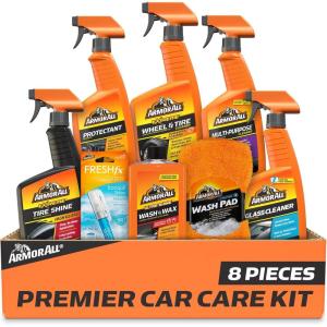 image:imageArmor All Premier Car Care Kit Includes Car Wax amp Wash Kit Glass Cleaner Car Air Freshener Tire amp Wheel Cleaner 8 Piece Kit
