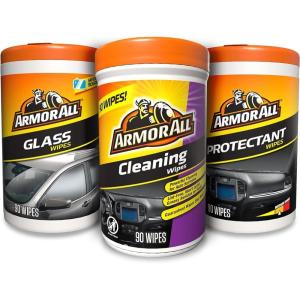 image:imageArmor All Protectant Glass and Cleaning Wipes Wipes for Car Interior and Car Exterior 90 Count Each Pack of 3Wipes Kit Protectant  Cleaning  Glass 270 Wipes Total