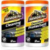 image:imageArmor All Car Cleaning Wipes and Protectant Wipes Interior Car Wipes Clean Without Damaging Surfaces Includes Armor All Cleaning Wipes and Original Protectant Wipes 50 Wipes Each 2 Pack
