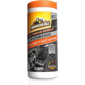 image:imageArmor All Extreme Shield Protectant Wipes by Armor All Interior Car Cleaning Wipes with UV Protection Against Cracking and Fading 25 Count25 Count Pack of 1