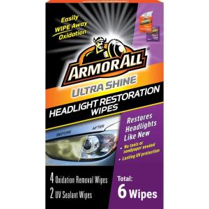 image:imageArmor All Car Headlights Cleaner Wipes  Cleaning Wipes for Headlights for Cars Trucks Mortocycles 6 Wipes