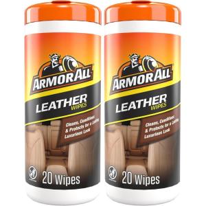 image:imageArmor All Interior Cleaner Car Leather Wipes by  For Cleaning Cars Trucks and Motorcycles 20 Count20 Count Pack of 2