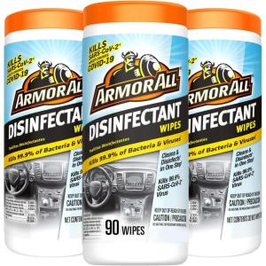 image:imageArmor All Car Disinfectant Wipes Car Cleaning Wipes for Cars Trucks Motorcycles 30 Wipes Each 3 PackDisinfectant Wipes 3pk