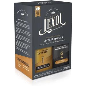 image:imageLexol Leather Conditioner and Cleaner Kit by Lexol Use on Furniture Car Interiors Shoes Handbags Includes 2 Application Sponges TwoStep System 16 oz Each169 Fl Oz Kit